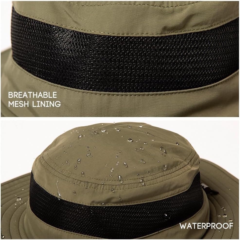 Skiennix Waterproof UPF50+ Golf Bucket Hat - Oversized XL/XXL for Big Heads | Wide Brim Safari & Fishing