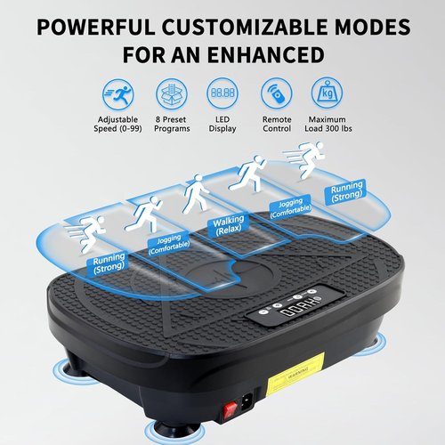 Homesy Vibration Plate - Full Body Shake Exercise Machine for Lymphatic Drainage | Home Fitness Equipment