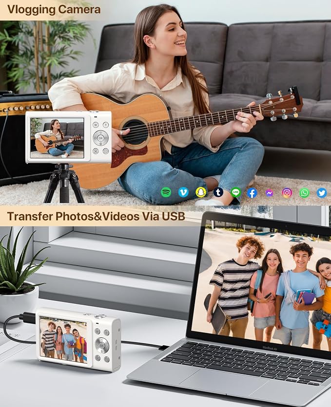 Digital Camera, 4K Vlogging Camera