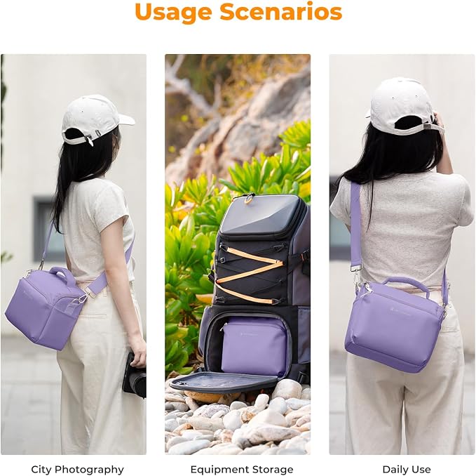 K&F CONCEPT Camera Sling Bag Small Crossbody Camera Case DSLR/SLR/Cute Compact