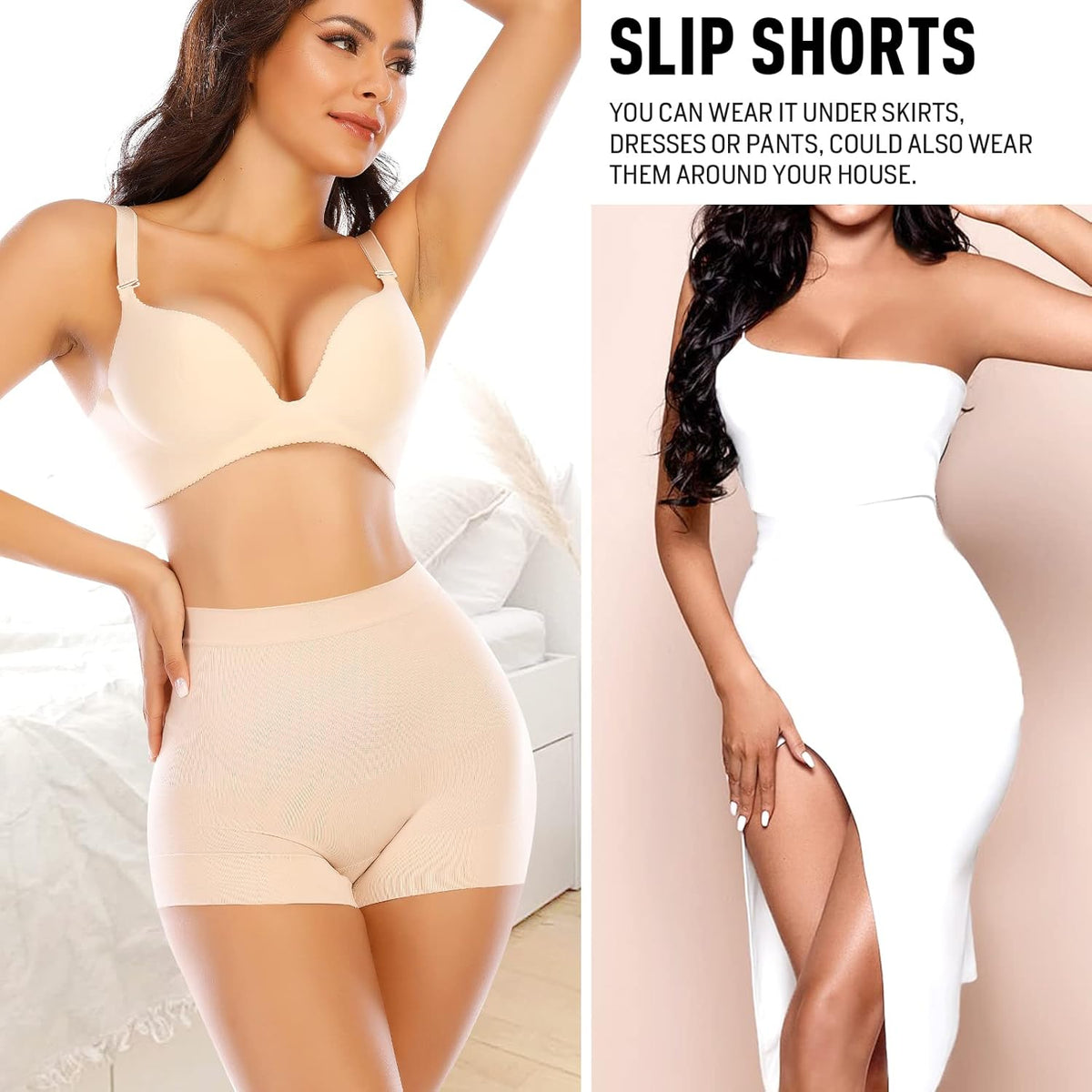 Werena Seamless Shaping Boyshorts - Tummy Control Slip Shorts for Women | Comfortable Under Dress Wear