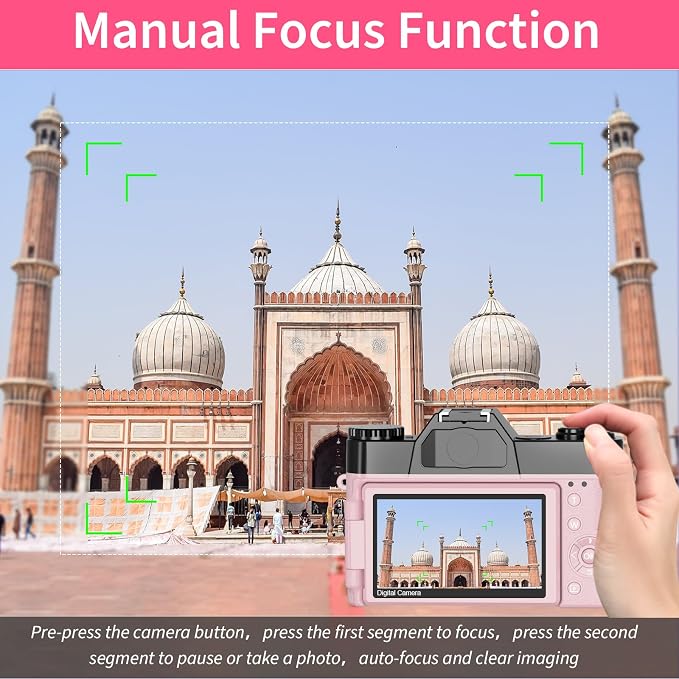 VETEK Digital Cameras for Photography, 4K 48MP Vlogging Camera 16X Digital Zoom