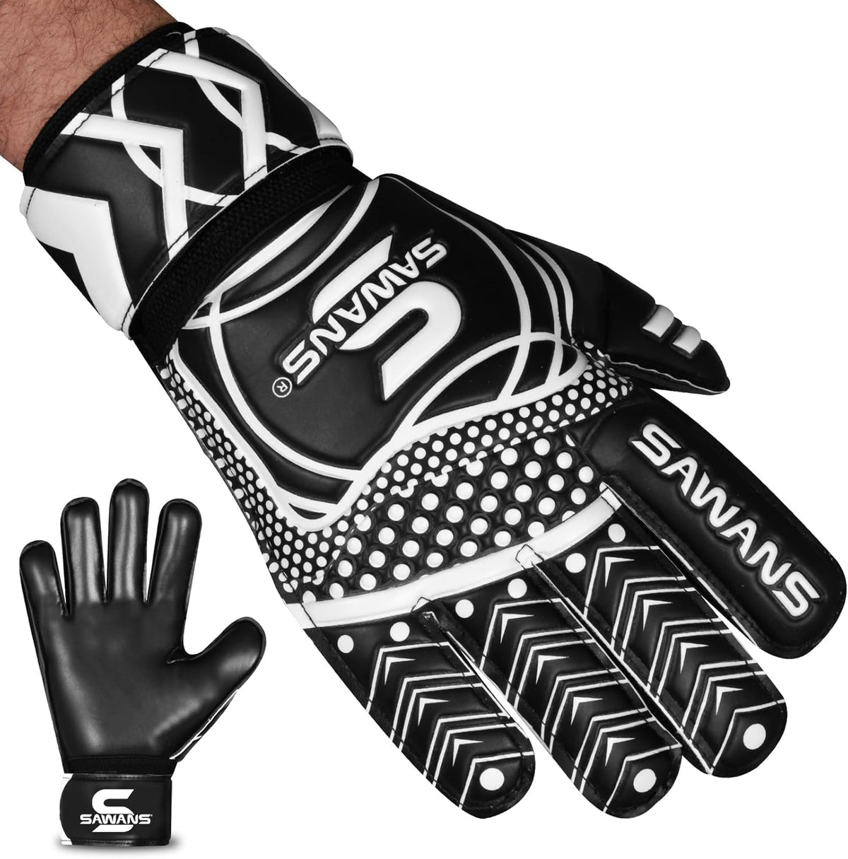 SAWANS Goalkeeper Gloves - Breathable Training Gear for Kids & Adults | Double Layer Grip Protection