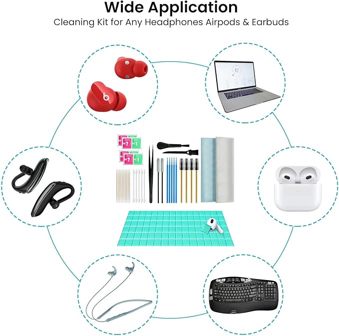 MUIIGOOD Airpods Cleaner Kit 221 Pcs Earbud Cleaning Putty Remove Ear Wax Phone