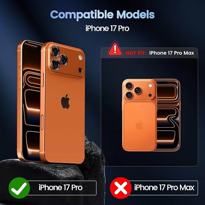 CACOE Camera Lens Protector for iPhone 17 Pro