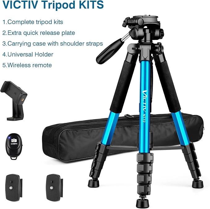 Victiv 72 inch Camera Tripod, Tall Tripod