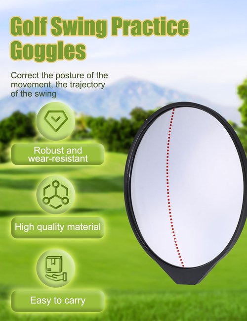 Golf Putting Mirror Training Aid Full Swing Analysis Tool Portable Golf Mirror with Non Slip Base for Stroke Alignment and Practice