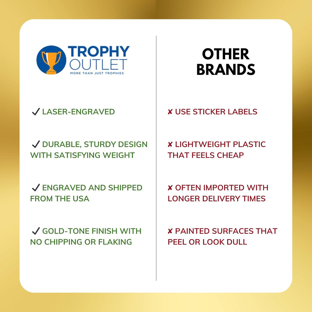 Trophy Outlet - Custom Engraved 8-Inch Star Trophy Award - Personalized Gold Recognition Trophy for Kids & Adults