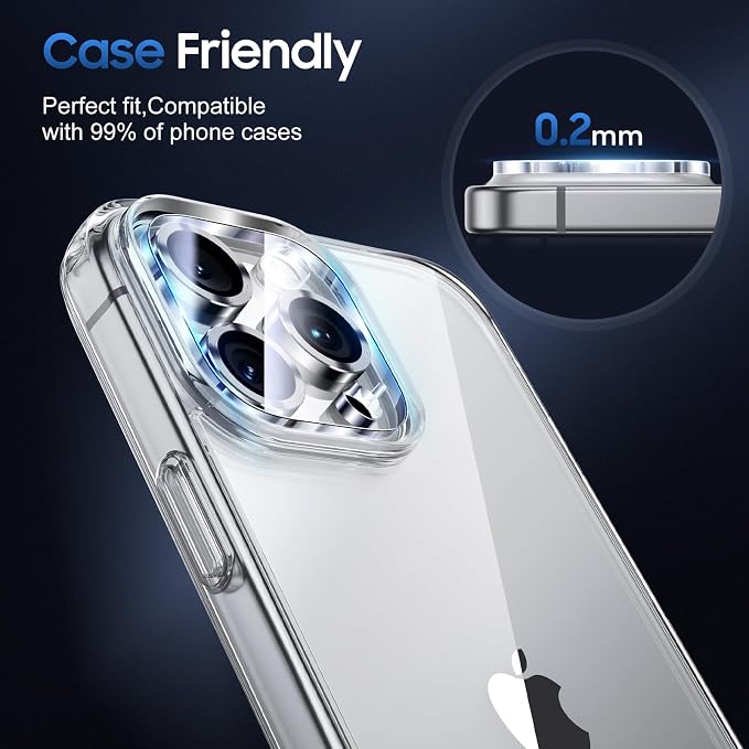 UniqueMe for 3 Pack iPhone 16 Pro/iPhone 16 Pro Max Camera Lens Protector