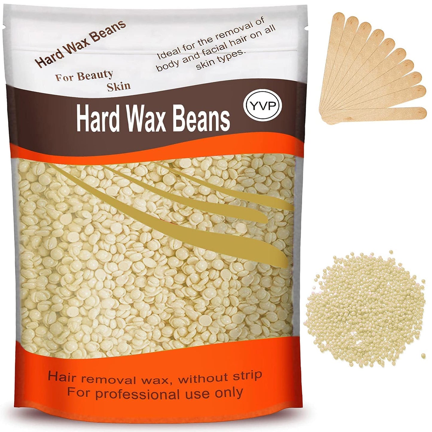 Yovanpur Hard Wax Beads For Hair Removal, Wax Beans For Sensitive Skin, Suitable For Bikini, Legs, Face, Back, Eyebrow, Chest Fo