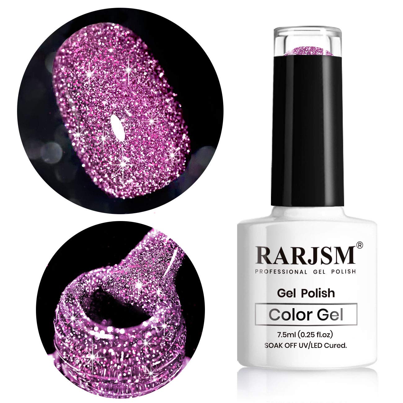 Rarjsm Glitter Gel Nail Polish Light Purple Nail Polish Soak Off Nail Art Manicure Gifts For Women Nail Gel Color Diy At Home Uv