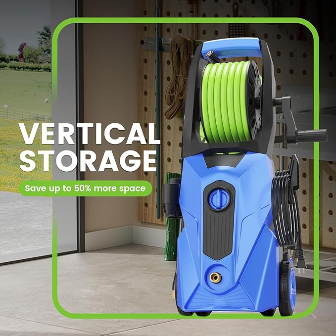 Pressure Washer 5000PSI Power Washers Powered with 33ft Pressure Hose, 4 Nozzle and Foam Cannon, powerwashers for Home, Cars, Fences, Patio, Upgraded Blue