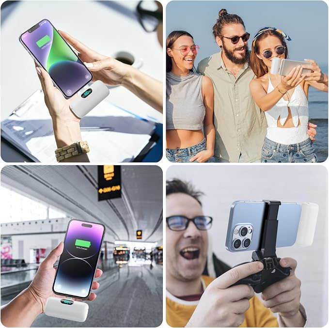 Small Portable Charger for iPhone 5000mAh, PD Fast Charging Power Bank,Mini Battery Pack Portable Phone Charger Travel Essentials for iPhone 14/14 Pro Max/13/13 Pro/12 Pro/11/XS/XR/X/8/7/6/SE Series