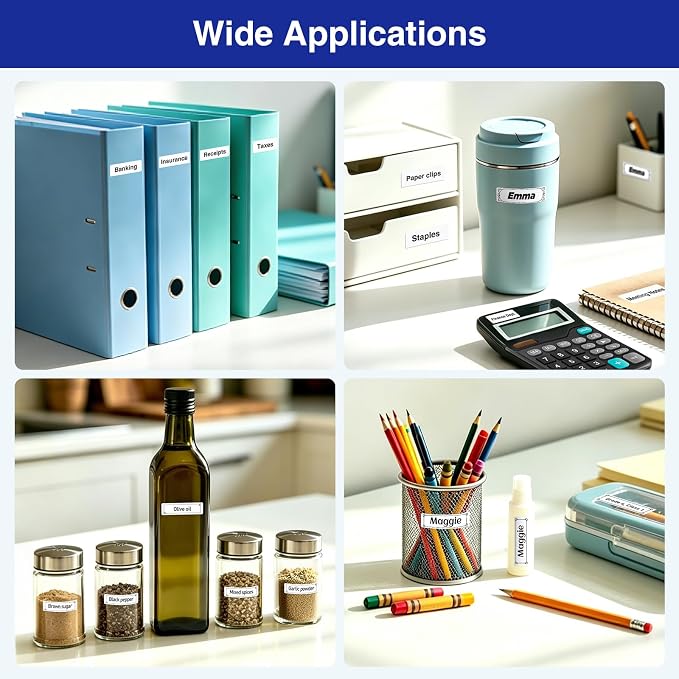 SUPVAN E12 Bluetooth Label Maker Machine, Support Keyboard & App