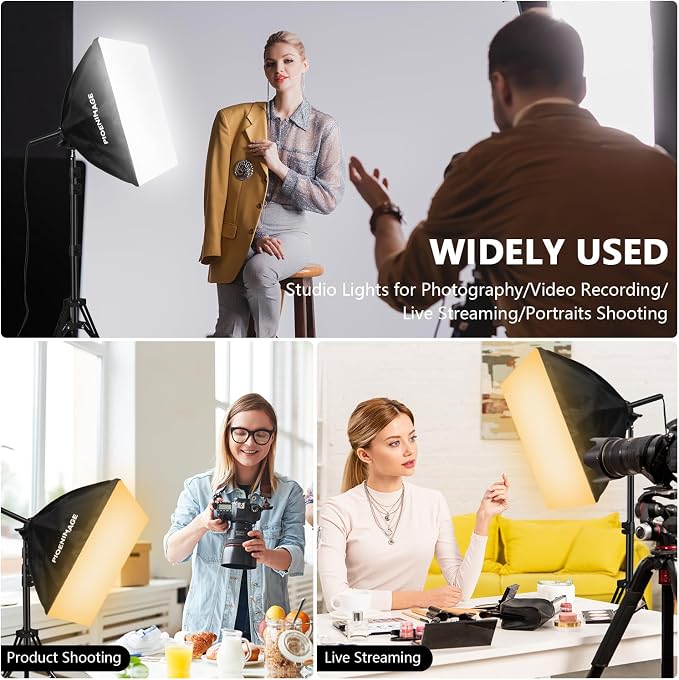 Softbox Lighting Kit, Soft box Photography Lighting Set