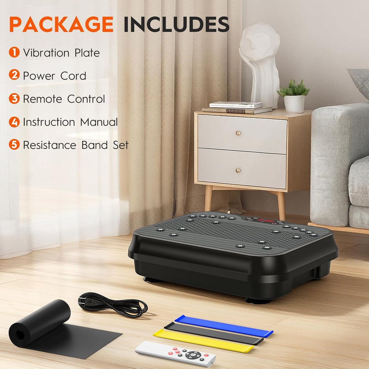 Skiennix Vibration Plate Exercise Machine - 400 Lbs Capacity, 250 Speed Levels for Whole Body Fat Burning