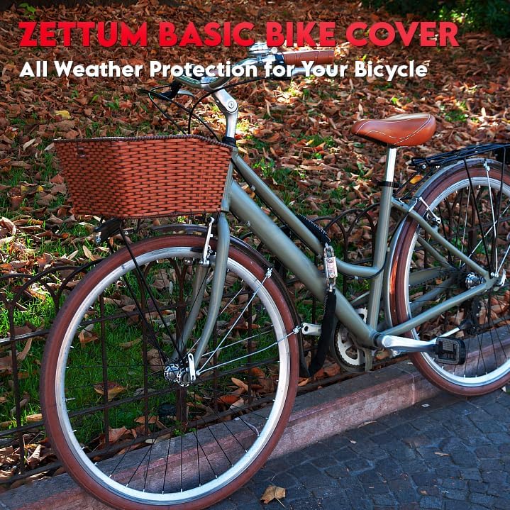 Zettum Bike Cover for 2 Bikes - Heavy Duty Waterproof 600D Outdoor Storage | Fits eBikes, Mountain Bikes & More