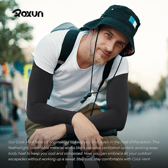Arm Sleeves, Cooling UV Sun Protection Sports Compression for Men/Women