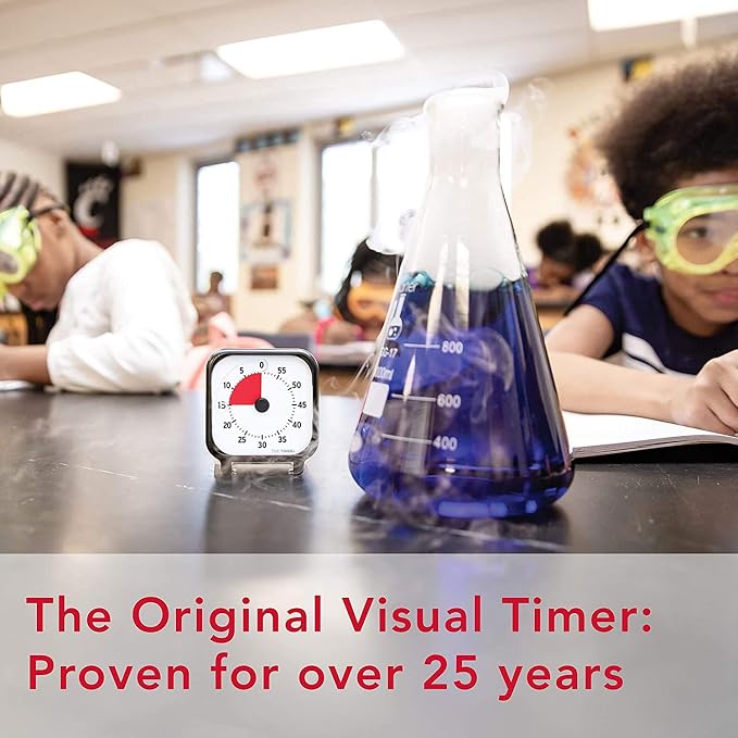 Time Timer 3 inch Visual Timer — 60 Minute Kids Desk Countdown Clock
