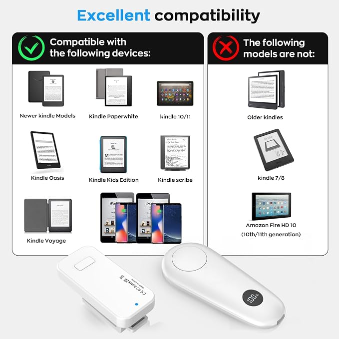 RF Remote Control Page Turner for Kindle Paperwhite Scribe Accessories