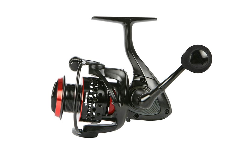 okuma Ceymar Spinning Reel Size 10 - 5Lb Max Drag Pressure, Black/Red