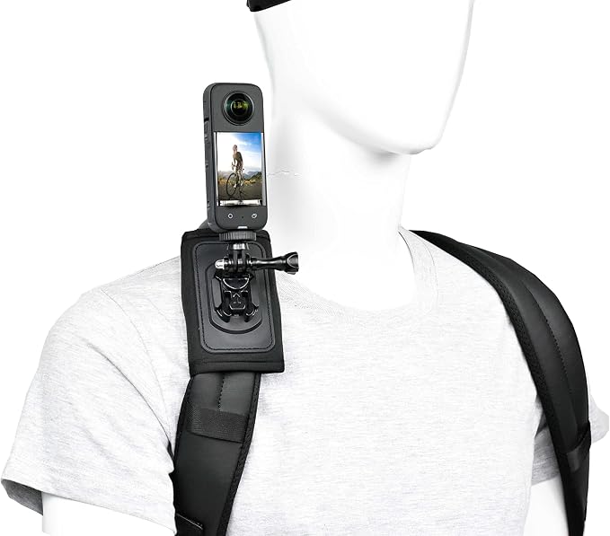 Action Camera Backpack Mount | GoPro Hero 13/12/11 Compatible, Insta360