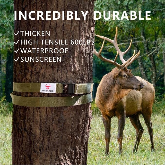 1" x 6.6' Trail Cam Strap, 1800 lbs Heavy-Duty Trail Camera Straps, Game Cam