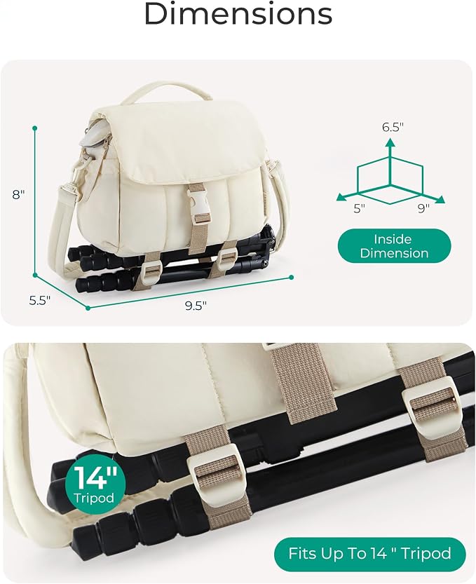 BAGSMART Small Camera Bag, DSLR Camera Case