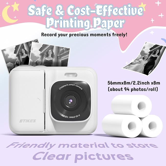 Kids Camera, 1080P Instant Digital Print Camera