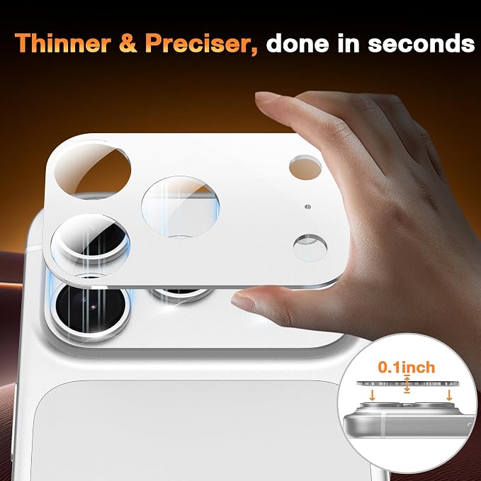 YWXTW [0 Bubbles for iPhone 17 Pro Camera Lens Protector, Full Coverage