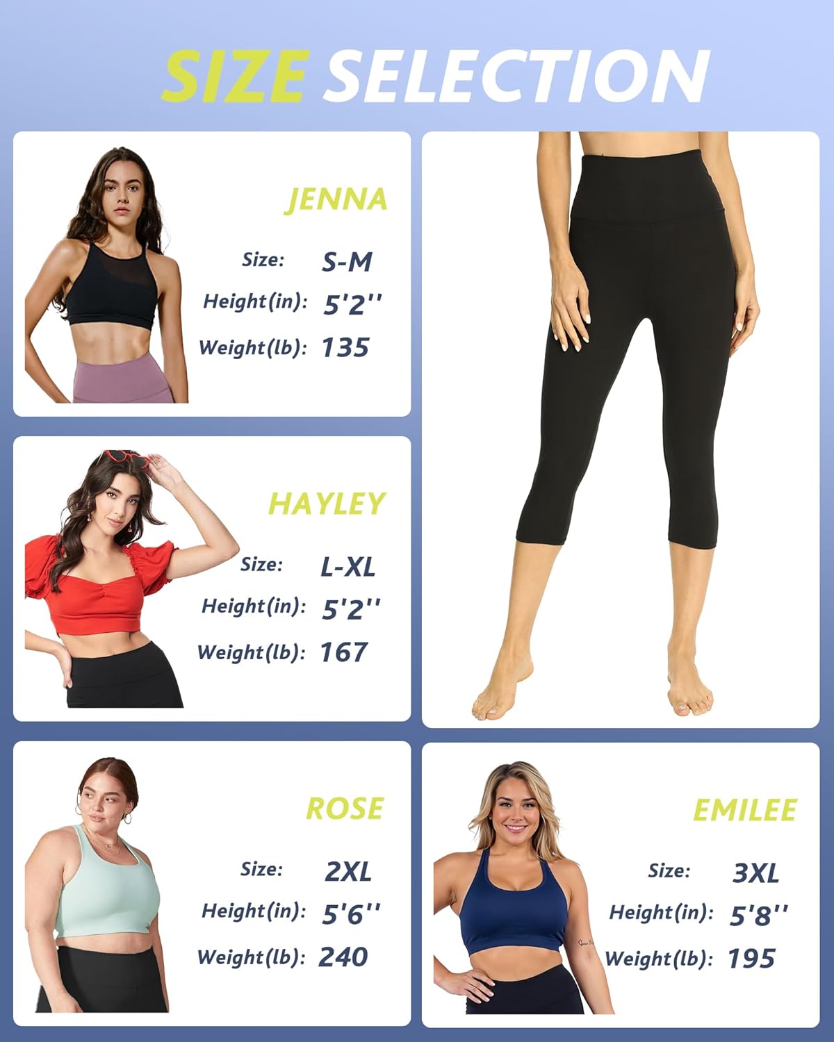 Skiennix Capri Leggings for Women - High Waisted Tummy Control Yoga Pants with Pockets | 4 Pack