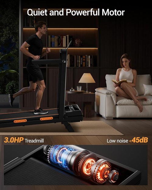 3 in 1 Walking Pad Treadmill - Portable Folding Treadmill with 16% Incline & Handle Bar | 330 Lbs Capacity