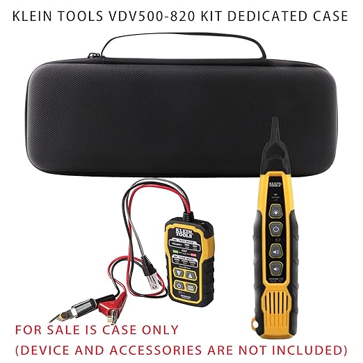 Hard EVA Carrying Case Compatible with Klein Tools VDV500-820 Cable Tracer Kit Storage case. (Big)