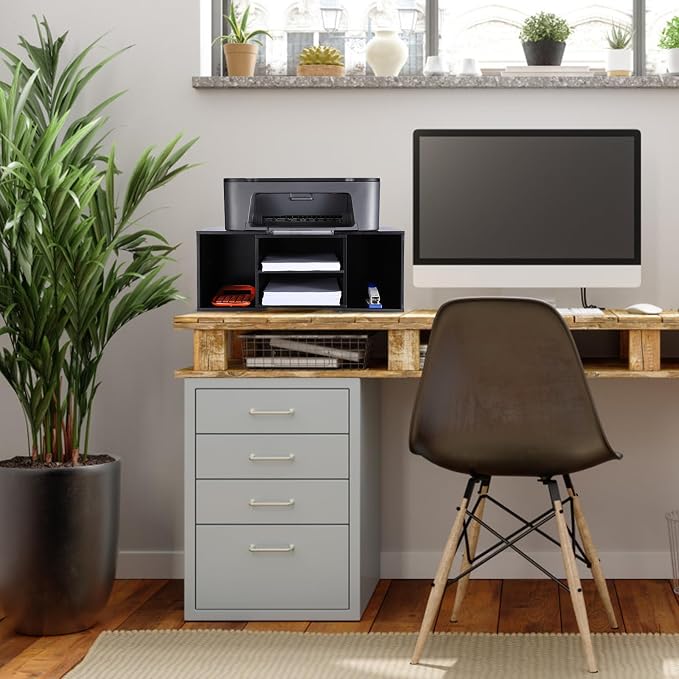EMERIT Large Printer Stand, Adjustable Printer Table