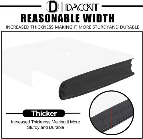D DACCKIT Card Binder - 16 Pocket Ringless Album for 1024 Trading & Sports Cards | Classic White
