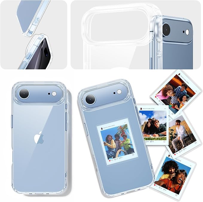 toushion 3 in 1 for iPhone Air Case Clear, Screen Protector *1 & Camera Lens
