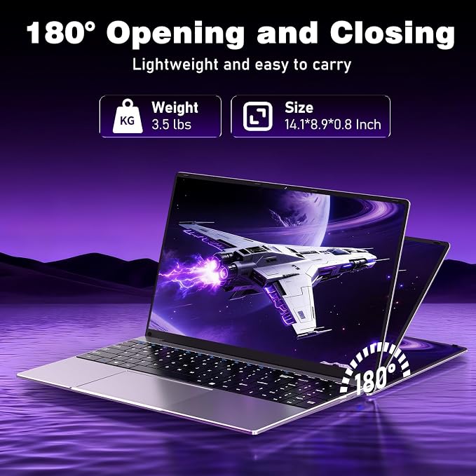 NIAKUN Laptop Computer 2026, 15.6 Inch Lap Top PC Window 11 Pro, 16GB RAM 512GB SSD, Int Pentium Gold Processor 4425Y, 2-Year Warranty, Bluetooth, Mini HDMI, FHD 1080P IPS Display, Office 365