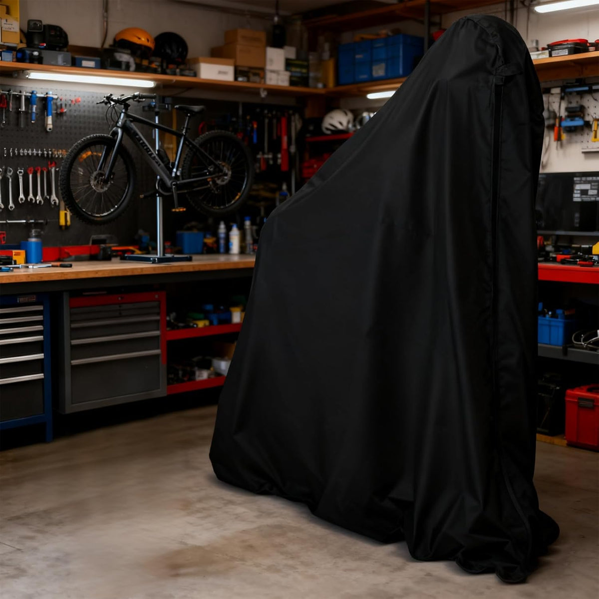 Skiennix Vertical Bike Rack Cover - Waterproof All-Weather Protection for Single Bicycle | 32x47x81 IN