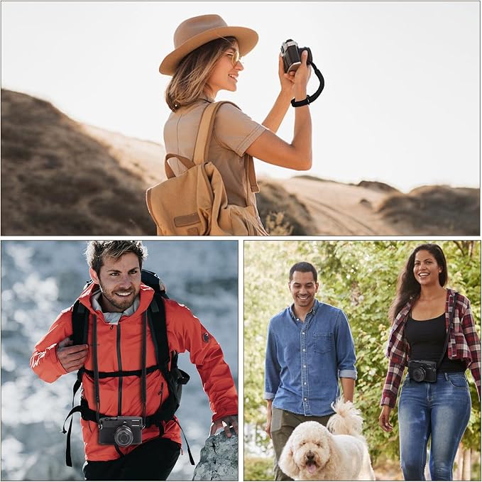 ARVOK 2 Pack Camera Strap with Camera Wrist Strap, 110cm Climbing Rope Camera