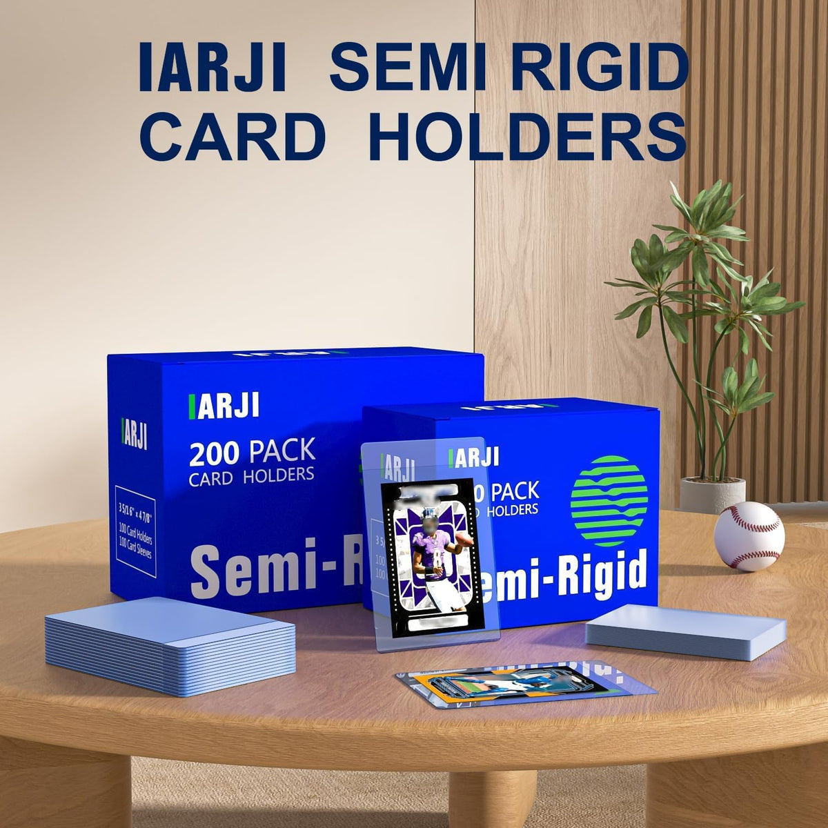 Skiennix 200ct Semi Rigid Card Holders - Ultra Clear Soft Sleeves for PSA, SGC, BGS, CSG Graded Cards