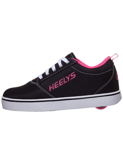 HEELYS Girl's Pro 20 Skate Shoe, Black/White/Pink, 4 Big Kid, 5 Women's, Medium