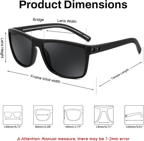 FEISEDY Polarized Sunglasses - Lightweight UV400 Protection for Men & Women | Ideal for Driving & Fishing