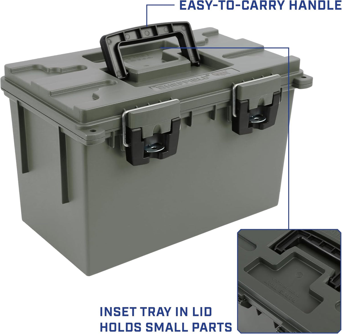 Sheffield XL Storage Bins with Lids - 2-Pack Stackable, Lockable & Water-Resistant Containers