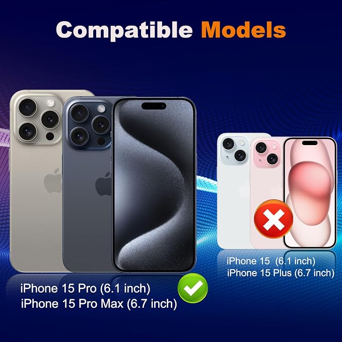 WHPXJY for Camera Lens Protector for iPhone 15 Pro /15 Pro Max Ultra HD