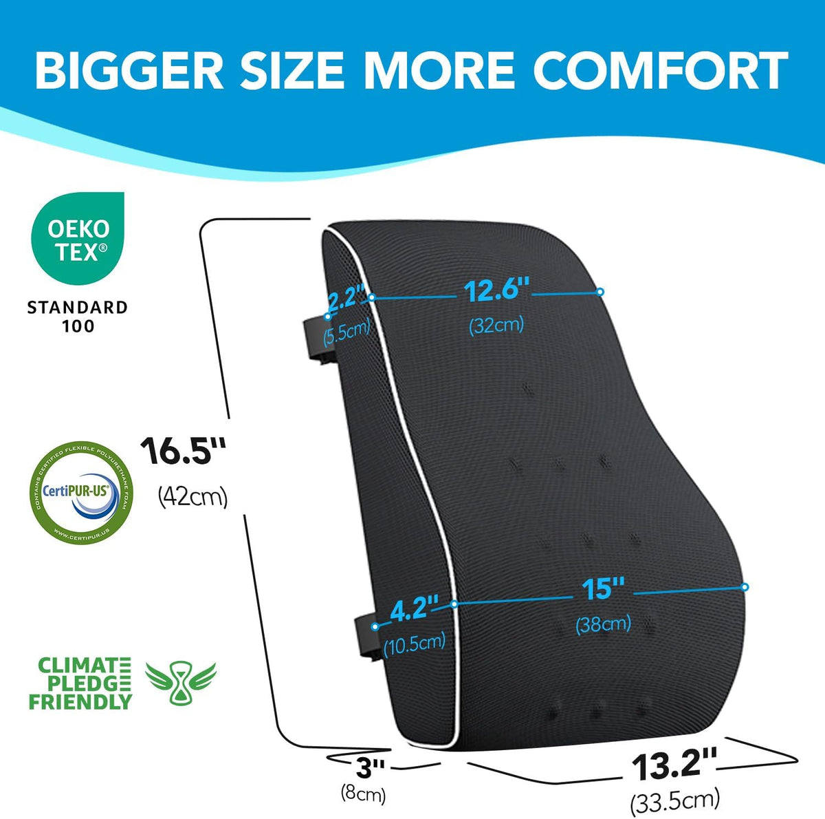 Lumbar Support Pillow for Office Chair, Office Home Essentials,Gifts for Mom,Dad, Back Support Pillow for Car, Chair Cushions,Back Pain Relief Improve Posture,Mesh Cover Double Adjustable Straps