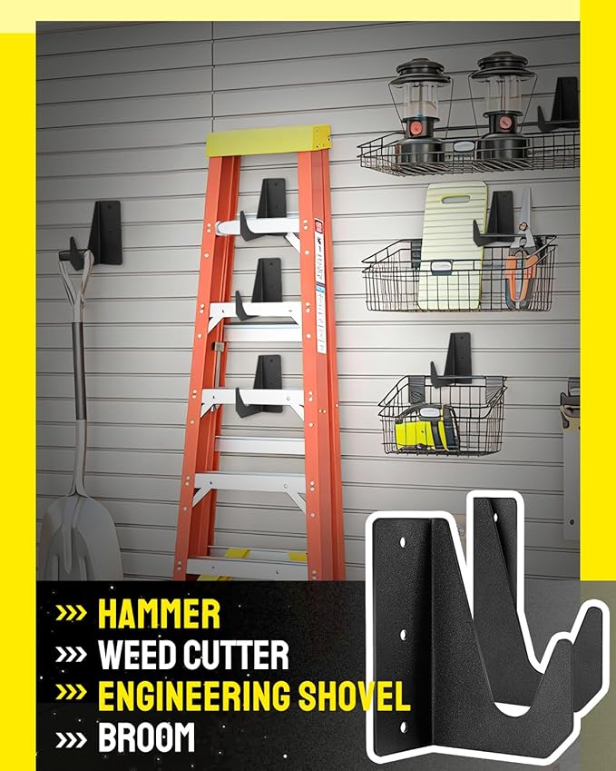 AutoEC Jack Stand Wall Mount Organizer, Heavy Duty Wall Mount Jack Stand Holder, Fit for 2–3 Ton Floor Jacks for Hydraulic Floor Jack with 8 Expansion Anchors, 2 Pack