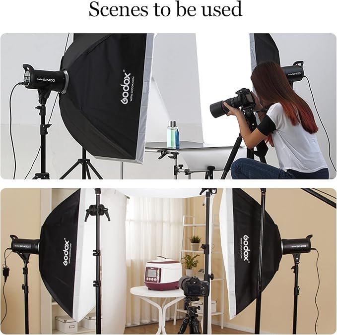 Godox FW80x120CM/ 32"x47" Bowens Mount Strip Honeycomb Grid Softbox, Portable