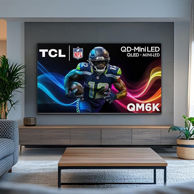 TCL 55 Inch Class QM6K Series | Mini LED QLED 4K HDR | 55QM6K, Latest Model | 120HZ-144HZ High Brightness Smart Google TV Dolby Atmos Onkyo Audio | Voice Remote Alexa Gaming Streaming Television