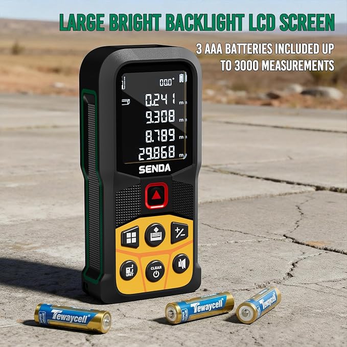 SENDA Laser Measure, 197Ft Digital Laser Measurement Tool