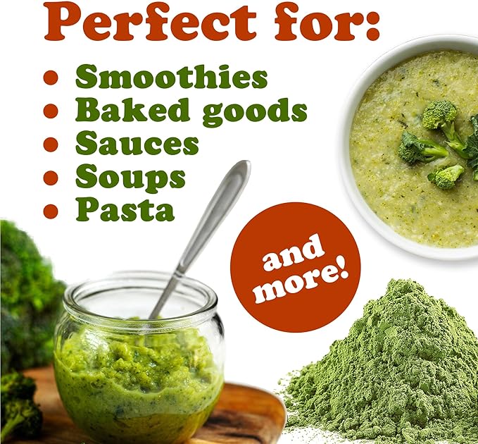 Food to Live Broccoli Powder, 3 Pounds – Nutrient-Rich Green Superfood for Smoothies, Shakes and Cooking, High in Fiber, Vitamins and Antioxidants, Vegan, Kosher, Bulk